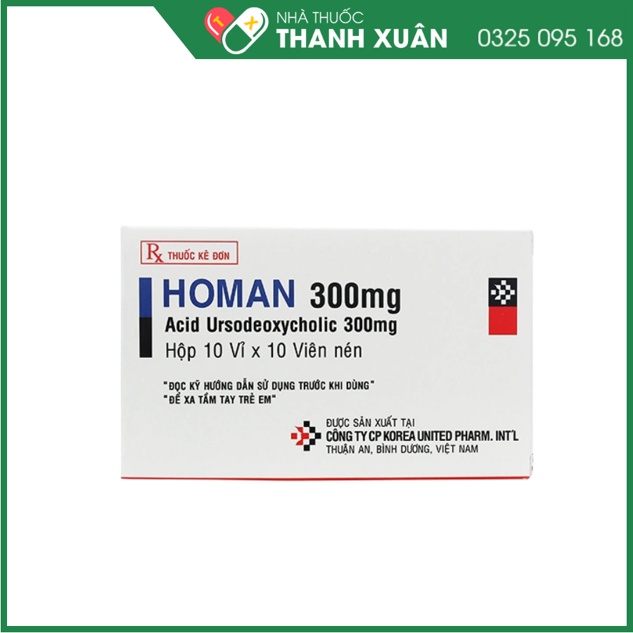 Homan 300mg trị xơ gan ứ mật nguyên phát